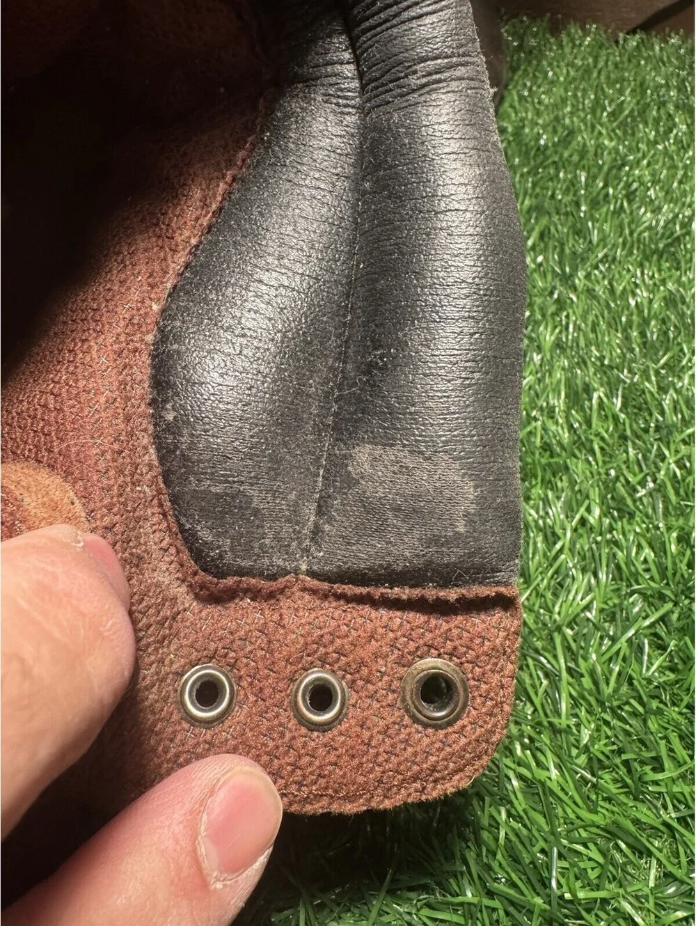 Vintage Sears Roebucks Work Boots Mens 10 D Leather Brown Lug Sole Style 86909